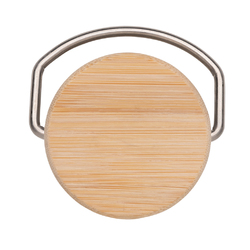 Bouteille en acier inoxydable avec couvercle en bambou