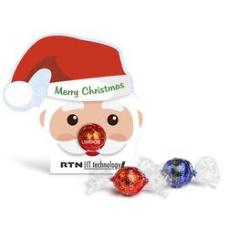 102881 - CHOCOLAT LINDT LINDOR
dans un carton personnalisé «Père Noël» - 1-Objet-Pub