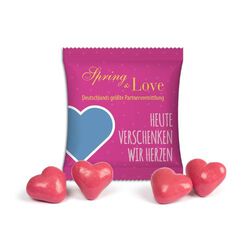 102892 - BONBON COEURS À LA FRAISE
dans un sachet personnalisé - 1-Objet-Pub