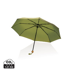 Mini parapluie 20.5' rPET 190T poignée bambou Impact AWARE