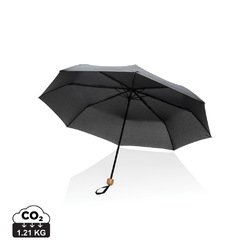 Mini parapluie 20.5' rPET 190T poignée bambou Impact AWARE