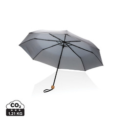 Mini parapluie 20.5' rPET 190T poignée bambou Impact AWARE