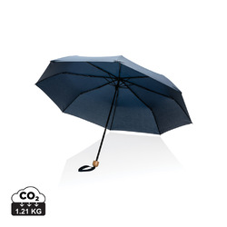 Mini parapluie 20.5' rPET 190T poignée bambou Impact AWARE