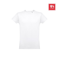 THC LUANDA WH. T-shirt homme en coton tubulaire. Couleur blanche