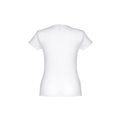 THC SOFIA WH. T-shirt femme en coton ceinturé. Couleur blanche