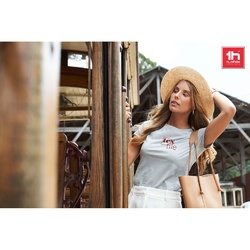 THC SOFIA. T-shirt ceinturé en coton pour femme