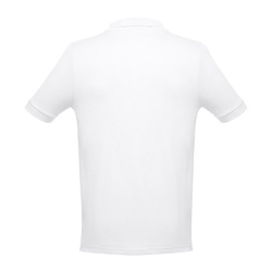 THC ADAM WH. Polo à manches courtes en coton pour hommes. Couleur blanche