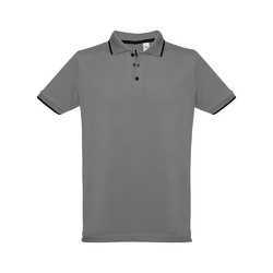 THC ROME. Polo bicolore en coton pour hommes
