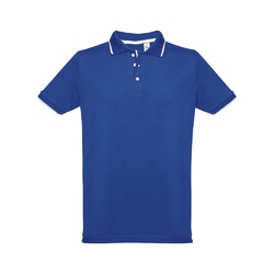 THC ROME. Polo bicolore en coton pour hommes