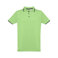 THC ROME. Polo bicolore en coton pour hommes