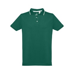 THC ROME. Polo bicolore en coton pour hommes
