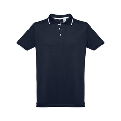THC ROME. Polo bicolore en coton pour hommes