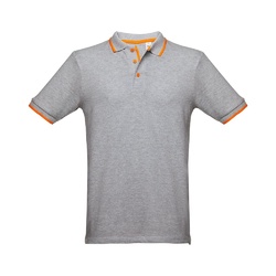 THC ROME. Polo bicolore en coton pour hommes