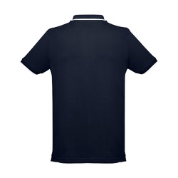 THC ROME. Polo bicolore en coton pour hommes
