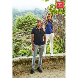 THC ROME. Polo bicolore en coton pour hommes