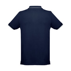 THC ROME. Polo bicolore en coton pour hommes