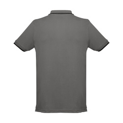 THC ROME. Polo bicolore en coton pour hommes