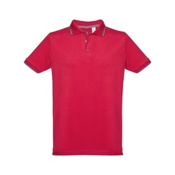 THC ROME. Polo bicolore en coton pour hommes