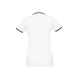 THC ROME WOMEN WH. Polo bicolore en coton pour femme