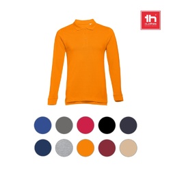 THC BERN. Polo à manches longues en coton cardé pour hommes