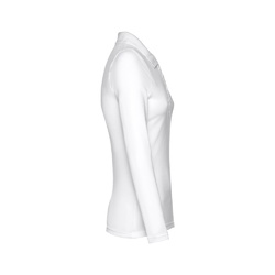 THC BERN WOMEN WH. Polo à manches longues pour femmes en coton cardé