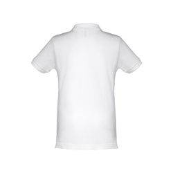 THC ADAM KIDS WH. Polo à manches courtes pour enfants (unisexe). Couleur blanche