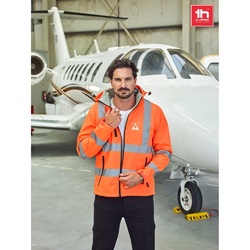THC ZAGREB WORK. Veste softshell haute visibilité (unisexe)