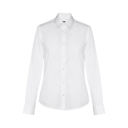 THC PARIS WOMEN WH. Chemise en popeline à manches longues pour femmes. Couleur blanche