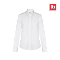 THC PARIS WOMEN WH. Chemise en popeline à manches longues pour femmes. Couleur blanche