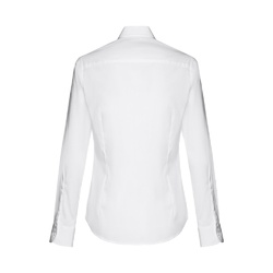 THC PARIS WOMEN WH. Chemise en popeline à manches longues pour femmes. Couleur blanche