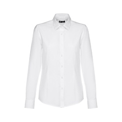 THC TOKYO WOMEN WH. Chemise oxford à manches longues pour femmes. Couleur blanche