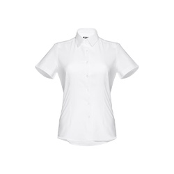 THC LONDON WOMEN WH. Chemise oxford à manches courtes pour femmes. Couleur blanche