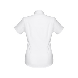 THC LONDON WOMEN WH. Chemise oxford à manches courtes pour femmes. Couleur blanche
