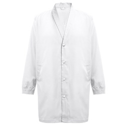THC MINSK WH. Blouse de travail en coton et polyester. Couleur blanche