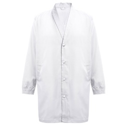 THC MINSK WH. Blouse de travail en coton et polyester. Couleur blanche