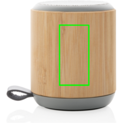 Enceinte sans fil 3W en bambou et tissu