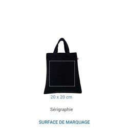 Petit sac coton LUCAS 250 BIO - Bleu Marine