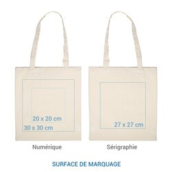 Cabas coton PARIS 330 Ecru