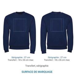 Sweat français HUGO L Bleu Marine