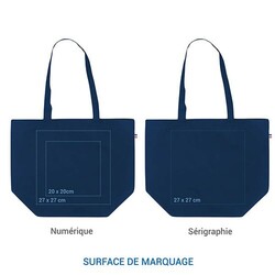 Cabas coton LOUISE 250 BIO - Noir