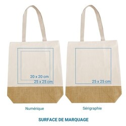 Cabas coton jute AGRA 330 L