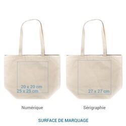 Cabas coton NOUMEA 370 écru