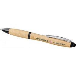 Stylo à bille NASH BAMBOU Encre bleue - Blanc