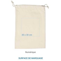 Pochon coton FIDJI XXL 140 - écru