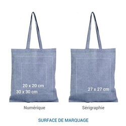 Sac coton  ECOLO 155 Bleu