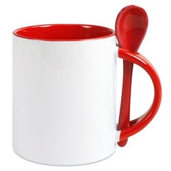 Mug Bicolore Cuillère DURAGLAZE Rouge