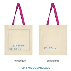 Sac coton DELHI 155 Fuchsia