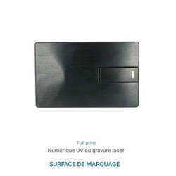 Carte USB Alu MILAN Noir 4 GO