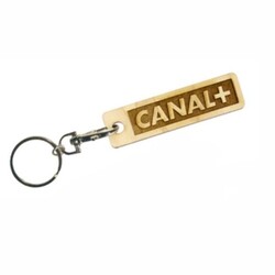 Porte-clés ECO PLAQUE BOIS rond ou carré 50 mm