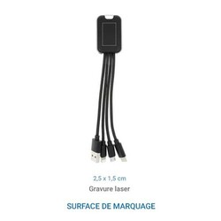 Câble USB 4 en 1 rétroéclairé